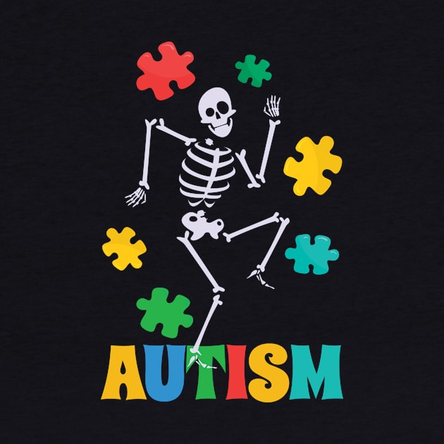 Autism awareness skeleton funny by SUMAMARU